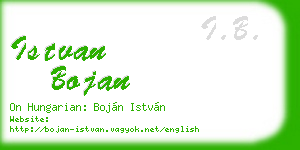 istvan bojan business card